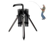 Trépied Rampe de pêche | Bâton de pêche en aluminium TRIPOD | Support de sol, support de barre de pêche, organisateur d'étagère portatif, barre pliante pour 3 pièces, garage, barrière de mer