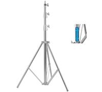 Trépied robuste de 280 cm, trépied rembourré à ressort avec embout réversible de 6,35 mm à 9,5 mm, en acier inoxydable, pour studio photo, vidéo, lumière stroboscopique, réflecteur, parapluie
