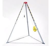 Trépied robuste en aluminium d'une capacité de 816,5 kg, hauteur de 2,1 m avec câble de traction de 228 m pour solutions de sécurité dans les espaces confinés