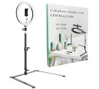 Trépied rotatif pour téléphone et appareil photo avec filetage universel de 6,35 mm pour projecteurs, appareils de diffusion en continu et accessoires mobiles, trépied de téléphone avec support LED