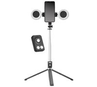 Trépied/selfie 6 en 1 avec 2 lumières, support de trépied pour téléphone, selfie | Trépied portable pour téléphone de 67 pouces de hauteur avec télécommande sans fil - Support de téléphone portable p