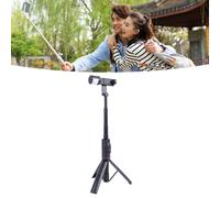 Trépied Selfie en Aluminium Léger avec Lampe de Remplissage, Noir