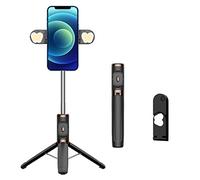 Trépied Selfie Stick Support Téléphone Support avec Lumière de Remplissage Portable Monopode Clip M01S Bureau Cell Mobile Support pour Bureau Bureau avec Lumière Réglable