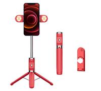 Trépied Selfie Stick Support Téléphone Support avec Lumière de Remplissage Portable Monopode Clip M01S Bureau Cell Mobile Support pour Bureau Bureau avec Lumière Réglable