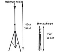 Trépied Simnient Réglable Outil De Support De Perruques Et Tête De Mannequin Pour Les Exercices D'entraînement Des Coiffeurs,Meilleure Vente - Type 140cm Black A