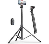 Trepied Smartphone 180Cm - Alluminio, Télécommande Sans Fil, Support Universel Pour Iphone/Samsung/Caméra/Gopro