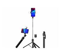 Trépied smartphone et perche à selfie 170 cm avec déclencheur à distance et éclairage LED