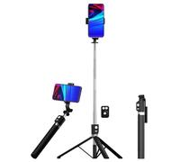 Somikon Trépied smartphone et perche à selfie 170 cm avec déclencheur à distance