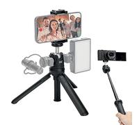 Trepied Smartphone Perche a Selfie, Trepied Appareil Photo pour Sony ZV-1 II ZV-1F ZV1 ZV-E1 ZV-E10 RX100 VII A6000 A6100 A6300 A6400 A6700 A7C Canon EOS M50 M6 Mark II R7 R10 G7X Mark III & Plus