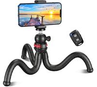 Trepied Smartphone,Rotatif à 360° Flexible Mini Trépied Support et Fixation pour Appareil Photo avec Télécommande Bluetooth,Perche Selfie pour Téléphone,Camera,Gopro,Enregistrement Vidéo