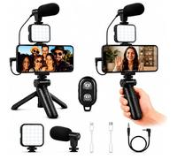 Trepied Store Kit Vlog Mini Ring Light LED avec Micro pour Kit vlog complet avec Ring Light LED micro trépied LAMPE ESCLAVE