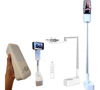Trépied Support De Téléphone Pliable 125Cm Pour Selfie, Vidéo, Tuto, Live, Démonstration, Tiktok, Rétractable Multi-Position, Lampe Double[VIT693503]
