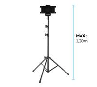 Trépied Tablette 7 à 10'' Support Hauteur max 1.2m Rotatif 360° Pieds ajustables