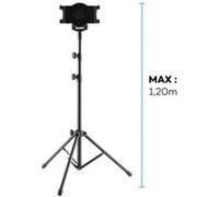 Trépied Tablette 7 à 10'' Support Hauteur max 1.2m Rotatif 360° Pieds ajustables Avizar Noir Noir, Noir G