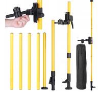 Trépied Télescopique 420 cm - Aluminium Léger | Filetages 1/4"" et 5/8"" | Pour Niveau Laser | Réglage 360°
