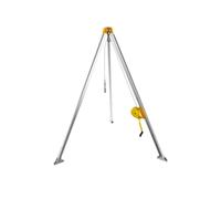 Trépied télescopique de Fond de puits pour opérations en Espace confiné | Treuil autobloquant, stabilisateurs réglables de 1,25 à 2,13 m, câble en Acier de 10 m (544 kg)