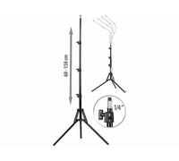 Trépied télescopique - Lunartec - PL 350/355/360 - Hauteur réglable 60-150 cm - Support polyvalent - Noir