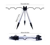 Trépied Télescopique Pour Support De Canne À Pêche, Pliable Et Réglable, Équipement Multifonctionnel De Plein Air