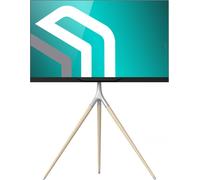 Trépied Tv Bois Intérieur Pour 32-65 Pouces Tv, Pied Tv Universel Poids De 35 Kg Support Tv Sur Pied Hauteur Réglable Vesa 100X100 - Vesa 400X400/Support Tv Pivotant 360° Ts1220-[HDM5230426]