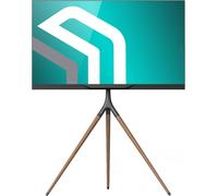 Trépied Tv Bois Intérieur Pour 32-65 Pouces Tv, Support Tv Sur Pied Poids De 35 Kg - Pied Tv Universel Hauteur Réglable Vesa 100X100 - Vesa 400X400/Support Tv Pivotant 360° Ts1220-[Video461]