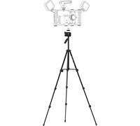 Trépied vidéo léger 136EX-41 Universel avec connecteur de Piste d'origine pour Plates-Formes de Montage, Compatible pour Tout Smartphone, caméra d'action et Reflex numérique