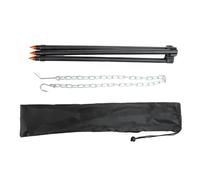 Trépieds de camping en alliage d'aluminium avec base stable pour la cuisine en plein air sur un terrain inégal, feux de camp, fêtes, équipement de cuisine avec pieds antidérapants