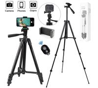 Trépieds pour téléphone trépied d'appareil photo léger avec Bluetooth Selfie support de téléphone à distance photographie vidéo pour iPhone Xiaomi Black
