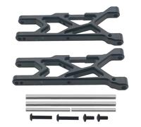 TREPMEUN Bras de Suspension inférieur Avant en Alliage 2 pièces/Ensemble for 1/10 for ARR-MA 3s et for Mega550 for Vor-teks for pièce de Mise à Niveau Sen-Ton(Zwart)