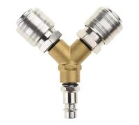 TREPMEUN Distributeur d'air comprimé de qualité Industrielle Connecteur en Alliage fiable for Outils pneumatiques Deux raccords for Une efficacité Accrue