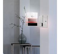 Applique murale pour cage d'escalier, spot mural pour couloir, changeur de couleur RVB, métal chromé, LED blanc chaud, LxHxP 16x17x10cm