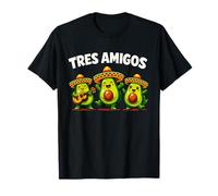 Tres Amigos Avocados Guac Cinco De Mayo Fiesta Mexicain Végétalien T-Shirt
