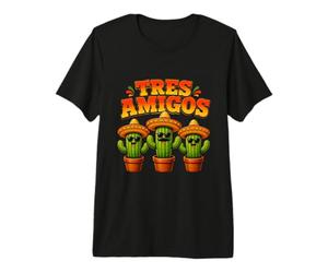Tres Amigos Cactus Funny Cinco de Mayo T-Shirt Haut de Gamme