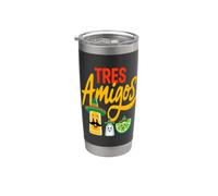 Tres Amigos Tequila Sel Citron vert Gobelet isotherme en acier inoxydable double paroi
