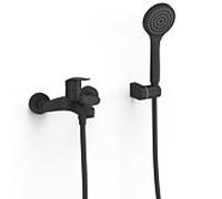 Tres Base Plus mitigeur bain 21617010NM avec set bain-douche, noir mat