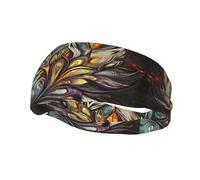 Très belle image d'une femme bandeau de sueur pour homme et femme - Motifs personnalisés uniques, bandeau large antidérapant pour la course, la gym, le yoga et plus encore - Accessoires pour cheveux