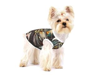 Très belle image d'une femme imprimé vêtements pour petits chiens et chats - Pyjama en coton doux pour chihuahuas, teckel, vêtements pour chiot, taille M