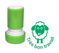 Très bon travail Tampon Auto-Encreur Enseignant - Vert, 22mm, Re-éncrable ^ *
