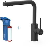 Tres Cocina mitigeur de cuisine avec filtre sur pied noir 23045403NM
