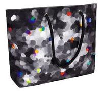 Très grand cabas de plage - Beach Bag Black Palette - Pylones Black Palette G