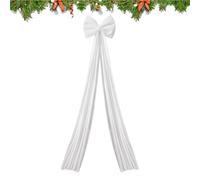 Très Grand Nœud De Noël - 78,74 Pouces Ruban Décoratif En Velours | 760 G Grand Nœud En Velours Rouge - Élégant Pour Mur Escalier Cheminée Véranda Bureau Fête Centre Commercial Décoration De Noël