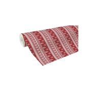 Clairefontaine 201341C - Une Bobine De Papier Cadeau - Papier Alliance 60g - Format : 50x0,70m - Motif : Sapins Blanc, Fond Rouge, Noël - Emballage Cadeau, Idéal Pour Les Emballages Professionnels