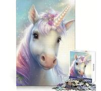 Très Jolis Puzzles Licorne pour Adultes, 1000 pièces, activité de Loisirs stimulante pour Les capacités cognitives, Taille Parfaite, Joli Cadeau (38x52cm)