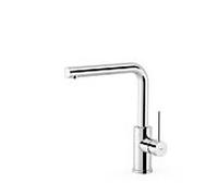 Tres Kitchens Robinet de cuisine 162436, pivotant, économie d'énergie, bec en L, chromé