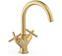 Tres Mont Blanc mitigeur de lavabo sur pied doré 28320301OM