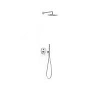 Tres Study set de robinetterie de douche 26228004 à encastrer, douche de tête + bain-douche, chromé