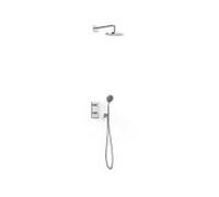 Tres Therm Box ensemble mitigeur thermostatique 2 voies 21625004 à encastrer, douche de tête + bain-douche, chromé