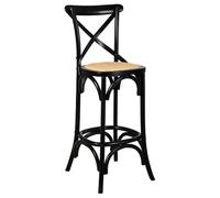 Tresice france Tabouret de Bar en Bouleau laqué et rotin