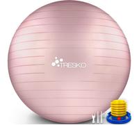 TRESKO Ballon de Gymnastique | Rose-Gold | 55 cm| Anti-éclatement | Boule d'assise | Balle de Yoga | Balles d'exercices Fitness