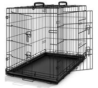 TRESKO Cage de Transport pour Chien Pliable XXL - 122 x 74,5 x 80,5 cm | 2 Portes | Transportable | Caisse de Transport en métal