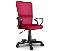 TRESKO® Chaise Fauteuil siège de Bureau ergonomique Bordeaux avec accoudoirs Siège Pivotant Réglable 32-45cm Lift SGS